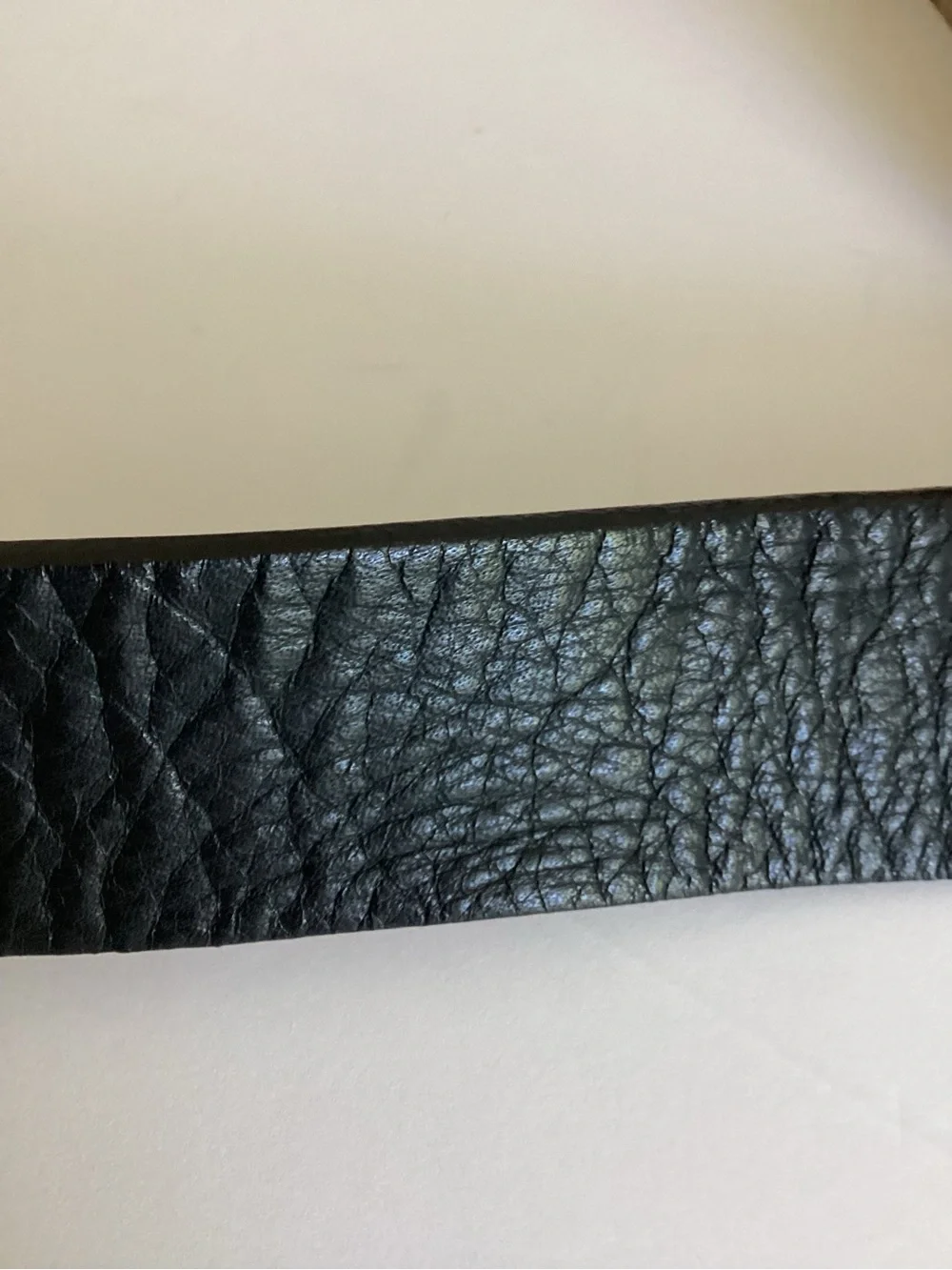 B-Low The Belt Black Leather Wide Waist Belt Twisted Gold Statement Buckle
